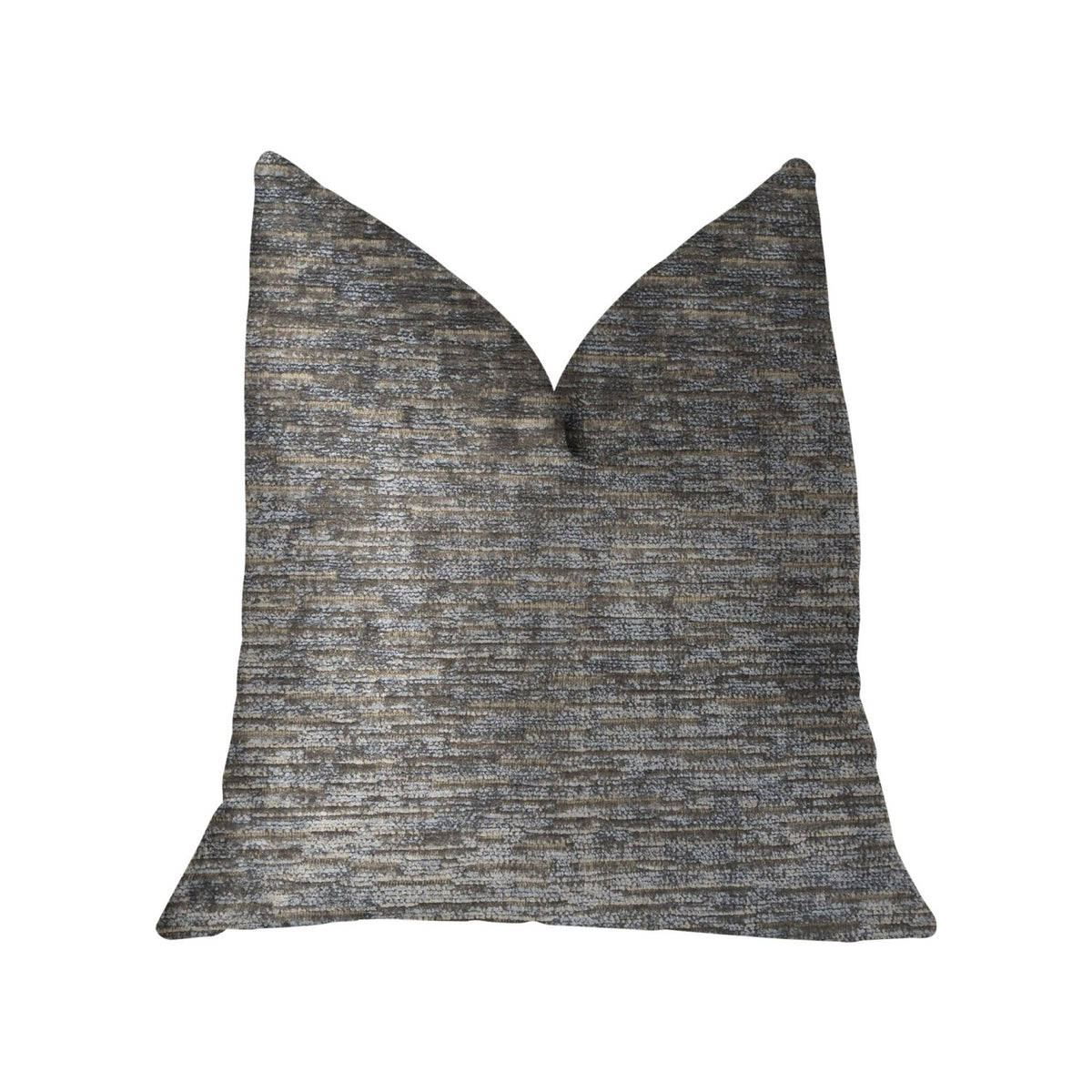Plutus Drizziling Mist Gray Luxury Throw Pillow - Double Sided  20' X 26' Standard