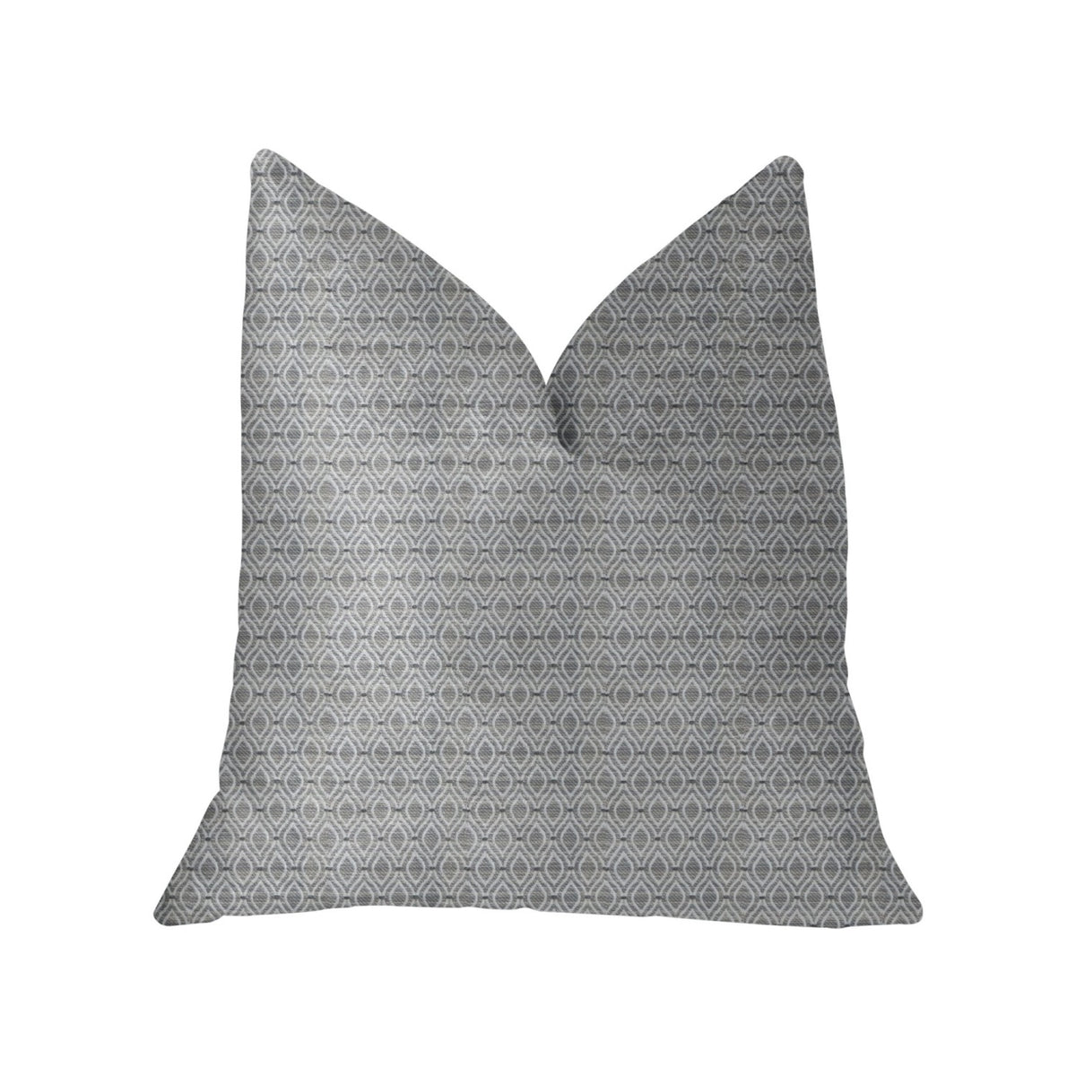 Plutus Deluxe Rockland Beige And Silver Luxury Throw Pillow - Double Sided  12' X 20'