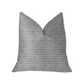Plutus Deluxe Rockland Beige And Silver Luxury Throw Pillow - Double Sided  20' X 26' Standard