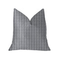 Plutus Napoleon Gray And Beige Luxury Throw Pillow - Double Sided  18' X 18'