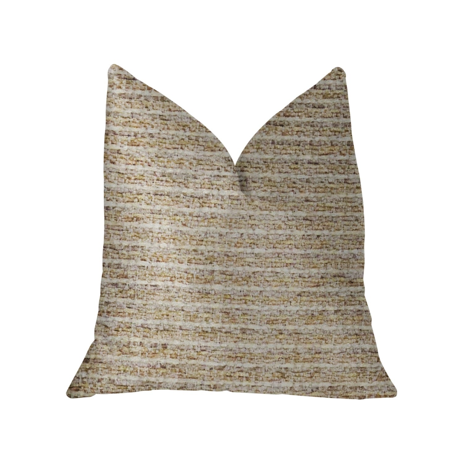 Plutus Willow Creek Beige And Ivory Luxury Throw Pillow - Double Sided  20' X 36' King