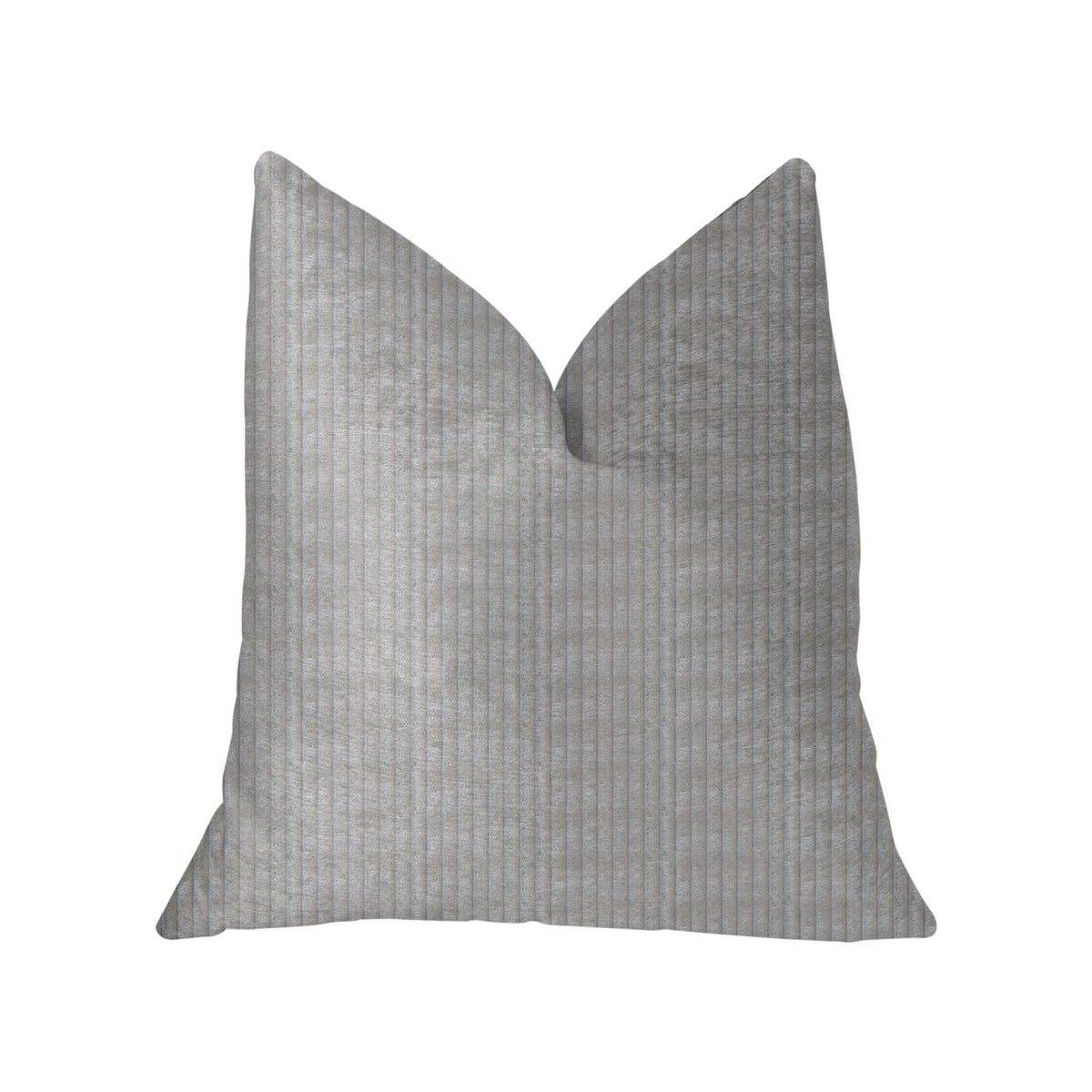Plutus Cascade Beige Luxury Throw Pillow - Double Sided  18' X 18'