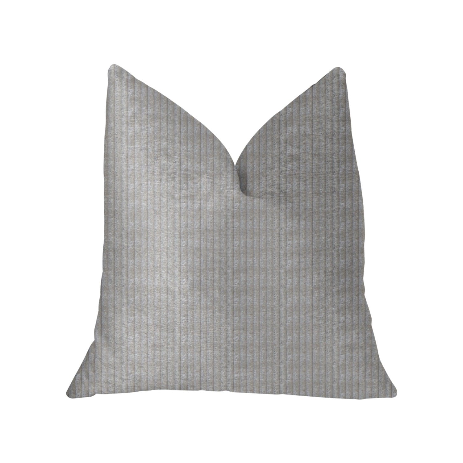 Plutus Cascade Beige Luxury Throw Pillow - Double Sided  26' X 26'