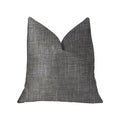 Plutus Grey Pebble Silver Luxury Throw Pillow - Double Sided  20' X 30' Queen