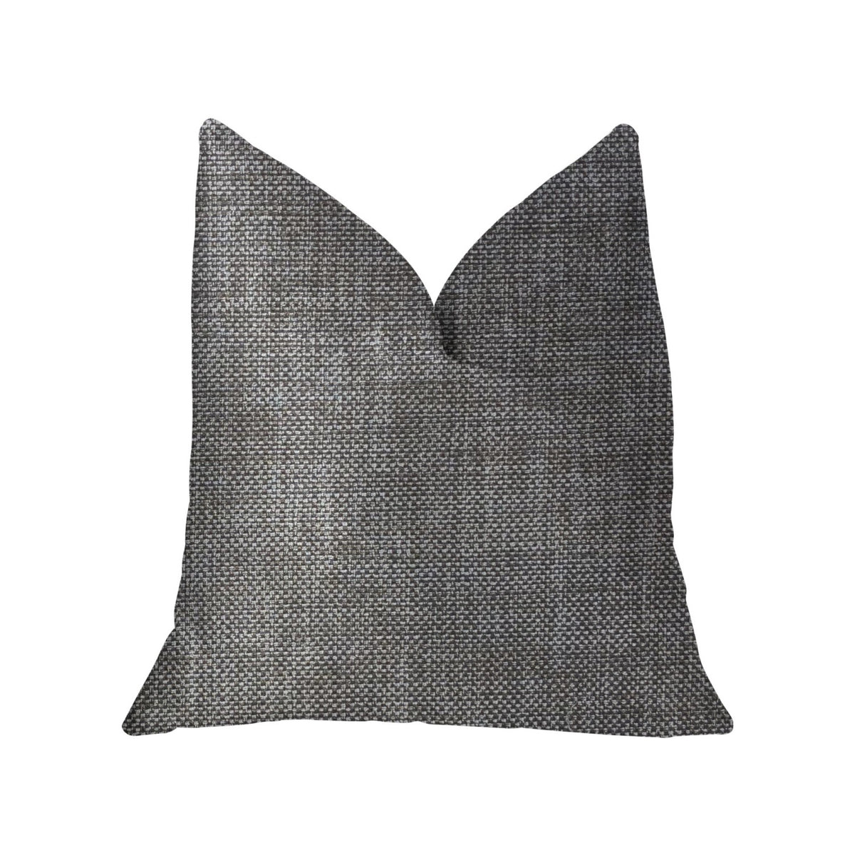 Plutus Grey Pebble Silver Luxury Throw Pillow - Double Sided  20' X 36' King