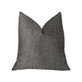 Plutus Melbourne Beige And Black Luxury Throw Pillow - Double Sided  26' X 26'