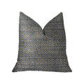 Plutus Everest Green And Gold Luxury Throw Pillow - Double Sided  18' X 18'