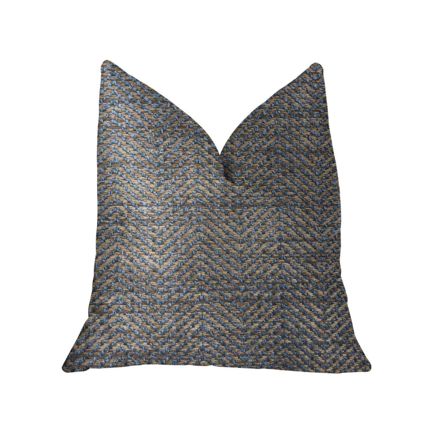 Plutus Everest Green And Gold Luxury Throw Pillow - Double Sided  18' X 18'