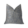 Plutus Kingston Waverly Blue And Ivory Luxury Throw Pillow - Double Sided  26' X 26'