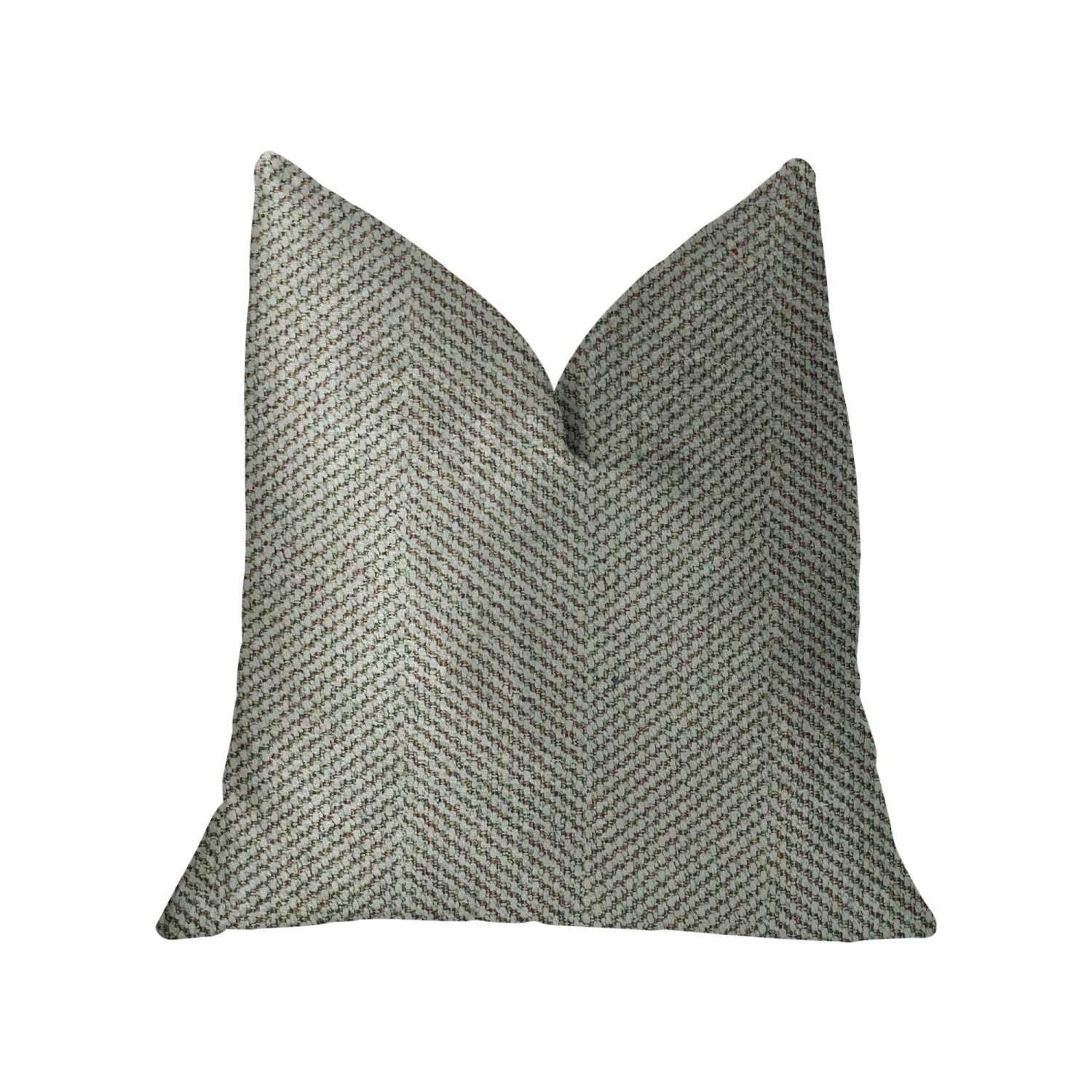 Plutus Jordyn Green And Gold Luxury Throw Pillow - Double Sided  20' X 26' Standard
