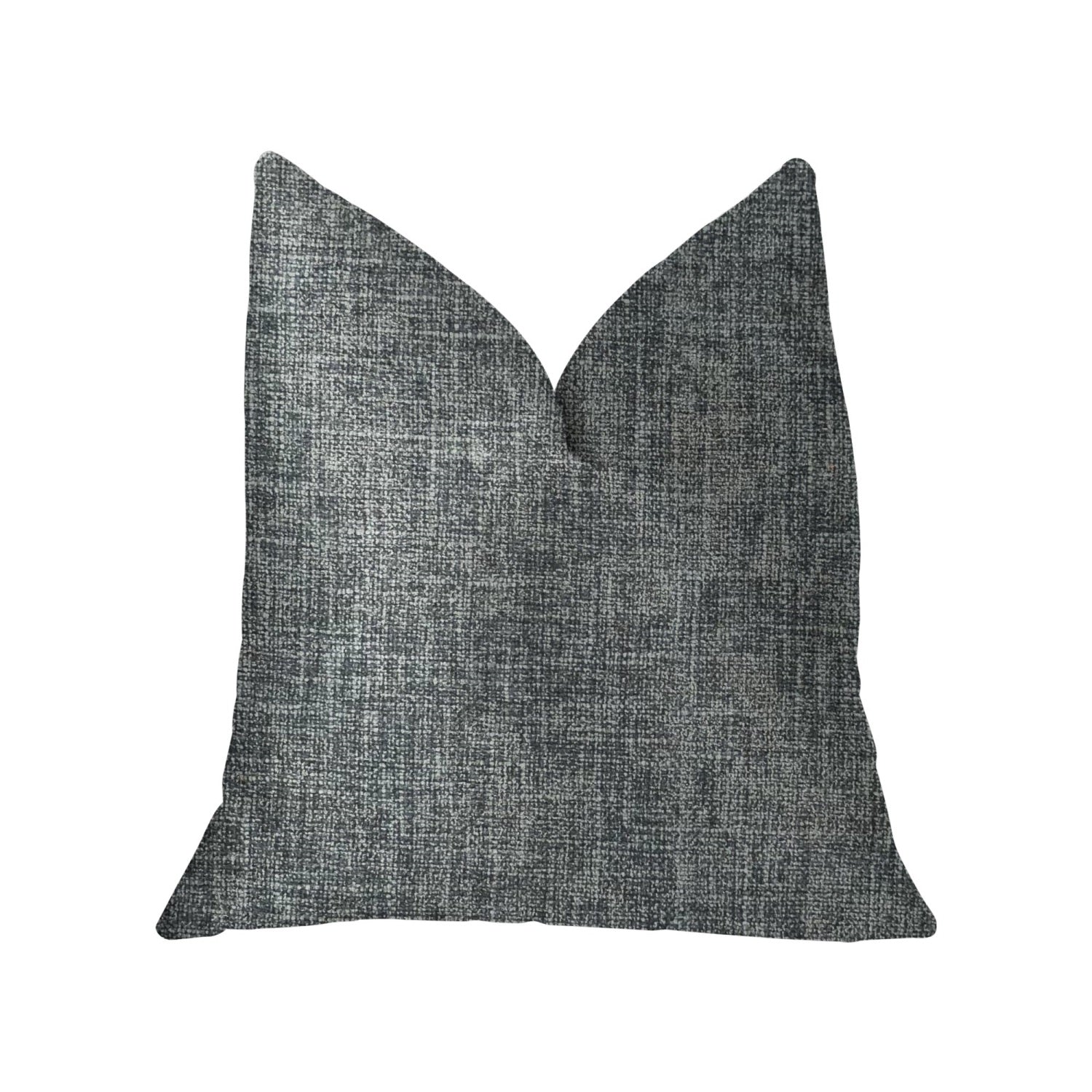Plutus Blue Mountain Blue Luxury Throw Pillow - Double Sided  24' X 24'