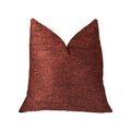 Plutus Paprika Jam Burgundy Red Luxury Throw Pillow - Double Sided  20' X 20'
