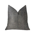 Plutus Deep Mantra Charcoal Luxury Throw Pillow - Double Sided  24' X 24'