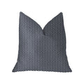 Plutus Blackwell Blue And Beige Luxury Throw Pillow - Double Sided  18' X 18'