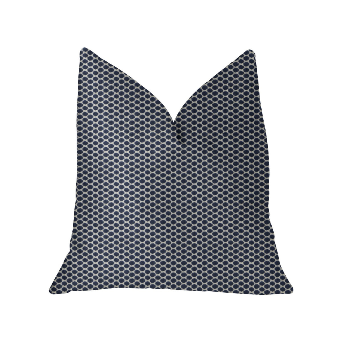 Plutus Blackwell Blue And Beige Luxury Throw Pillow - Double Sided  20' X 20'