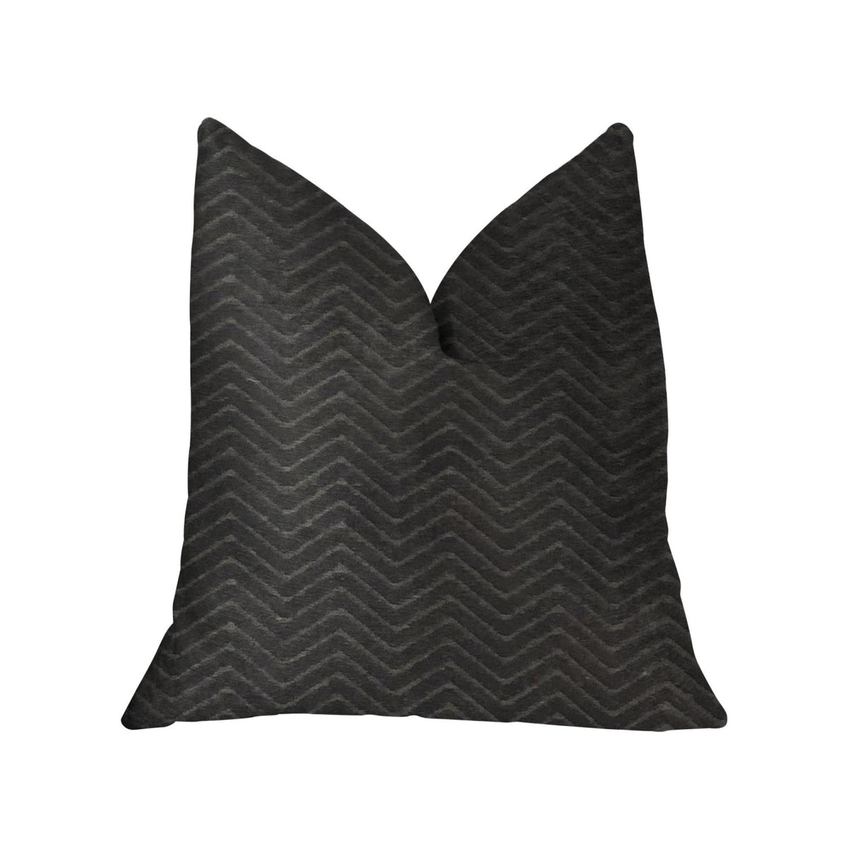 Plutus Black Panther Black Luxury Throw Pillow - Double Sided  20' X 36' King