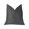 Plutus Milan Flare Black And Beige Luxury Throw Pillow - Double Sided  24' X 24'