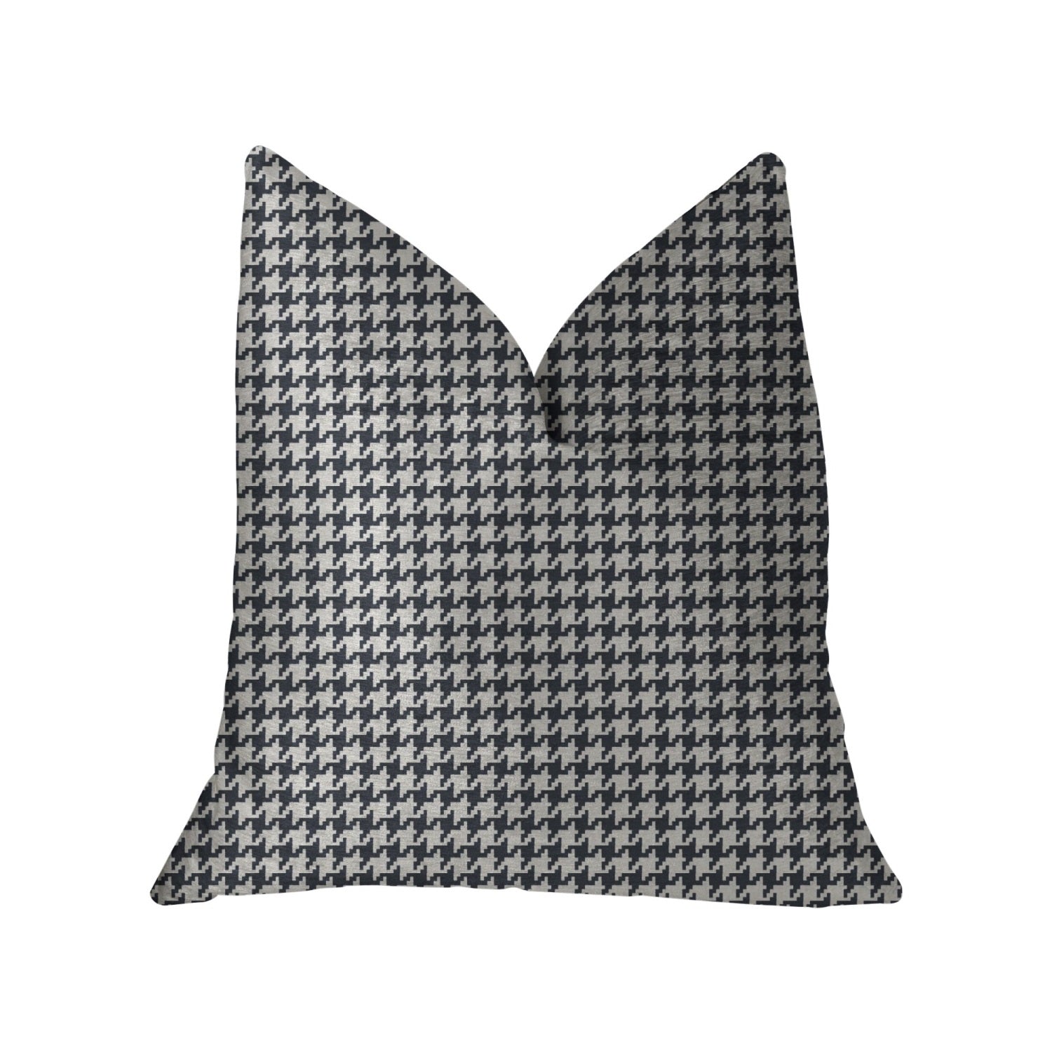 Plutus Element Black And White Luxury Throw Pillow - Double Sided  22' X 22'