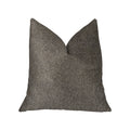 Plutus Abigail  Charcoal Luxury Throw Pillow - Double Sided  18' X 18'