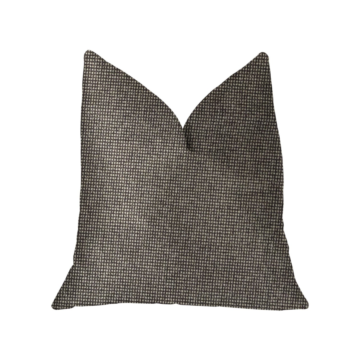 Plutus Abigail  Charcoal Luxury Throw Pillow - Double Sided  24' X 24'