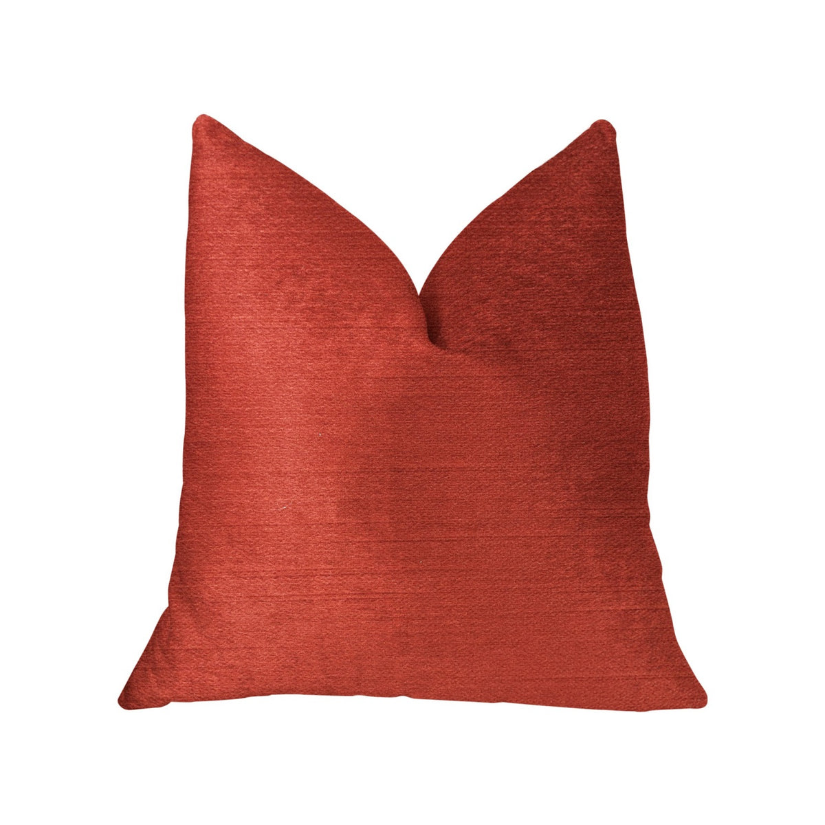 Plutus Cherry Love Orange And Red Luxury Throw Pillow - Double Sided  16' X 16'