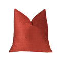 Plutus Cherry Love Orange And Red Luxury Throw Pillow - Double Sided  24' X 24'