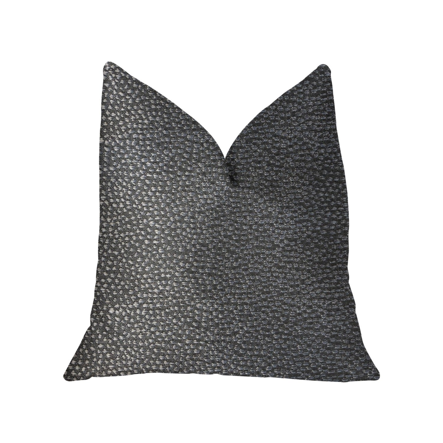 Plutus Eloquent Haze Silver Luxury Throw Pillow - Double Sided  20' X 26' Standard