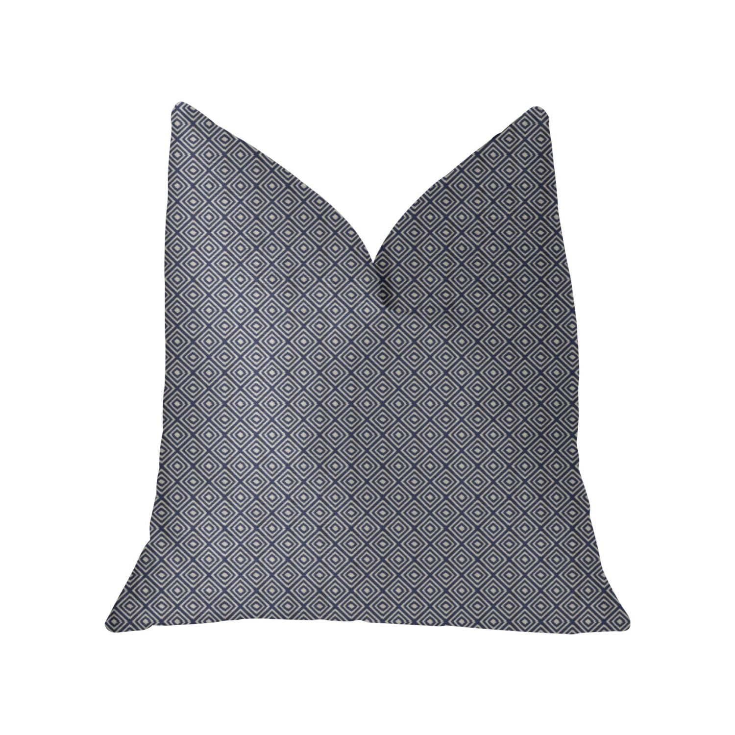 Plutus Daydream Blue And Beige Luxury Throw Pillow - Double Sided  20' X 30' Queen