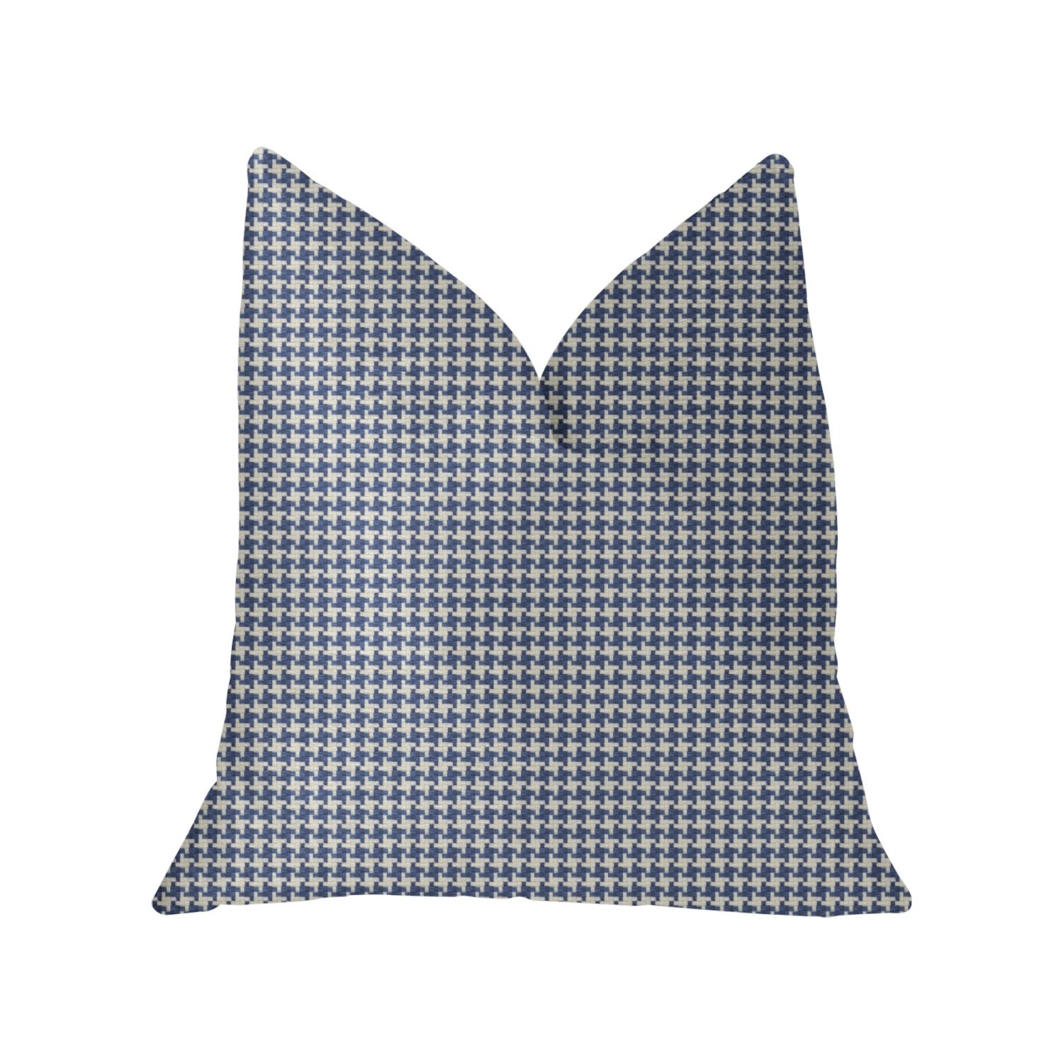 Plutus Mezmerize Blue, Beige And Black Luxury Throw Pillow - Double Sided  12' X 20'