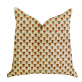 Plutus Rosy Posse Orange And Tan Floral Luxury Throw Pillow - Double Sided  18' X 18'