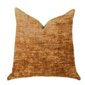 Plutus Aureila Brown Bronze Luxury Throw Pillow - Double Sided  20' X 30' Queen