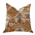 Plutus Mira Oasis Shades Of Brown Luxury Throw Pillow - Double Sided  20' X 36' King
