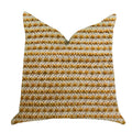 Plutus Hamilton Braid Brown Tones Luxury Throw Pillow  - Double Sided  12' X 25'
