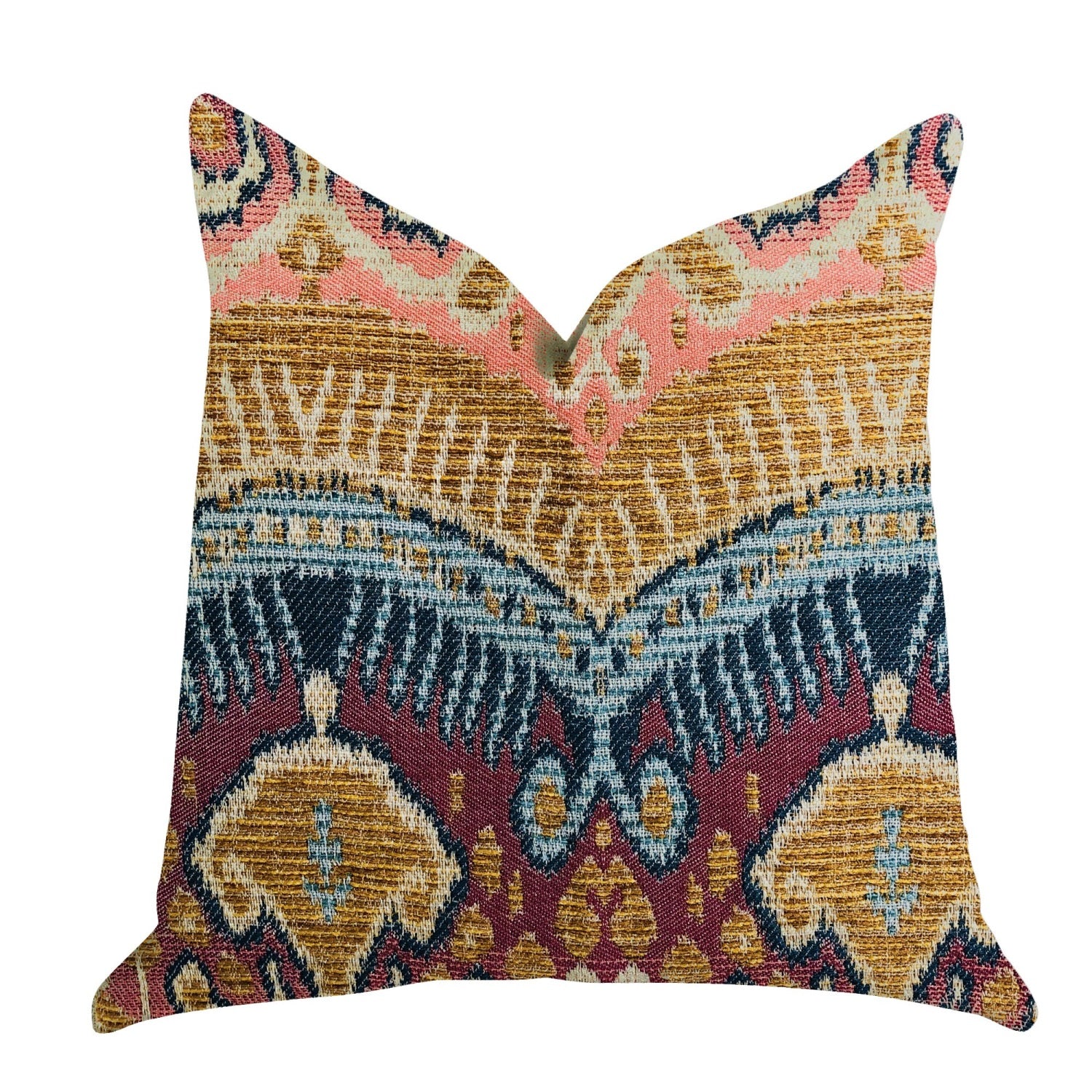 Plutus Ikat Anika Luxury Throw Pillow - Double Sided  20' X 30' Queen