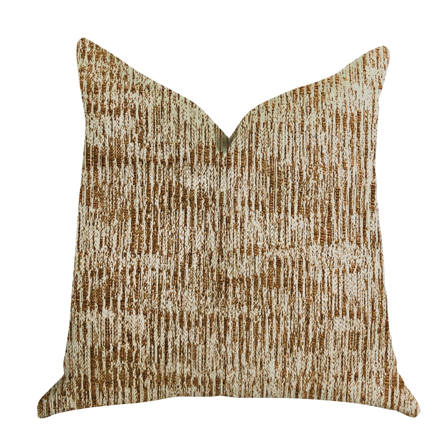 Plutus Ebony Russet Textured Luxury Throw Pillow   - Double Sided  20' X 30' Queen