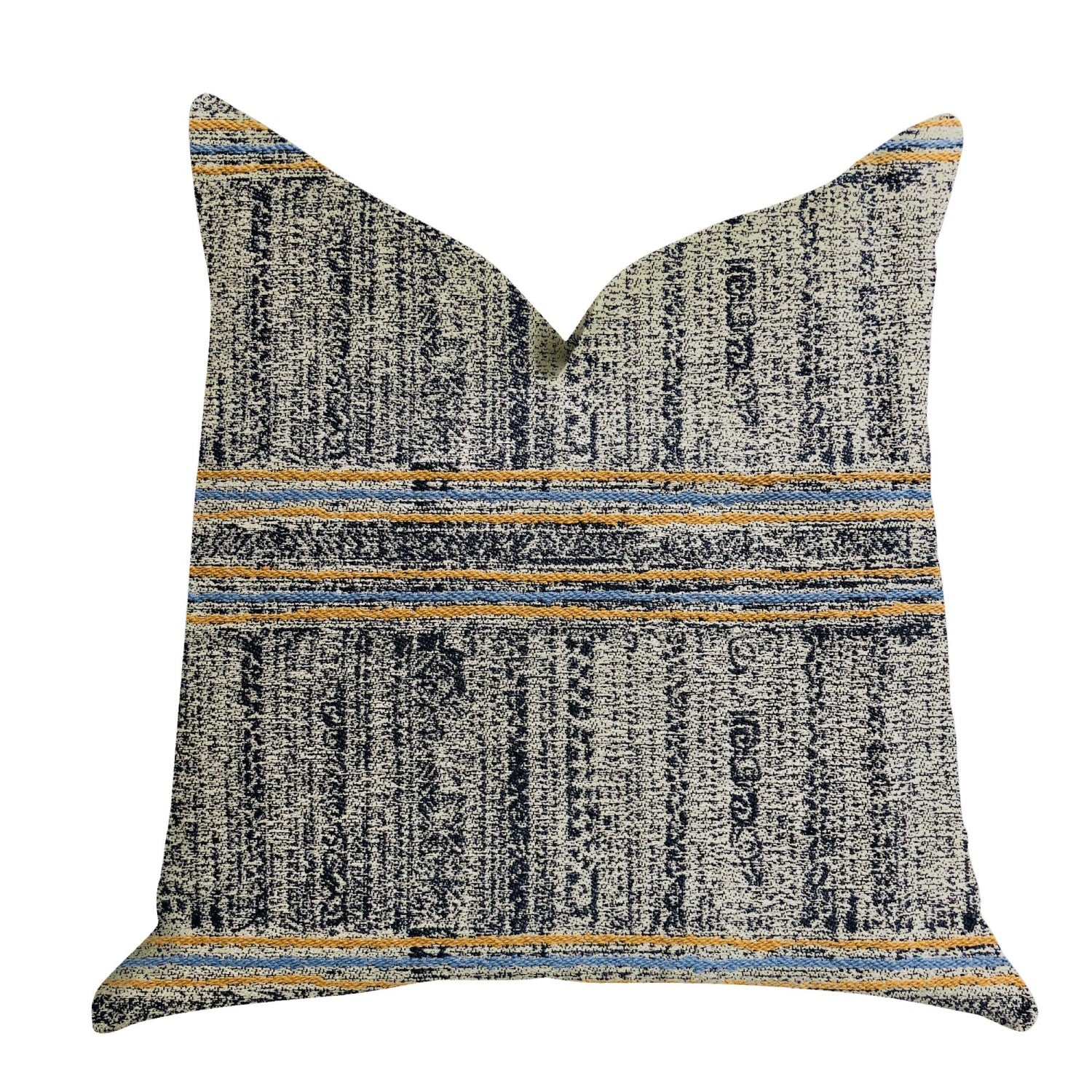 Plutus Promenade Way Textured Luxury Throw Pillow  - Double Sided  22' X 22'