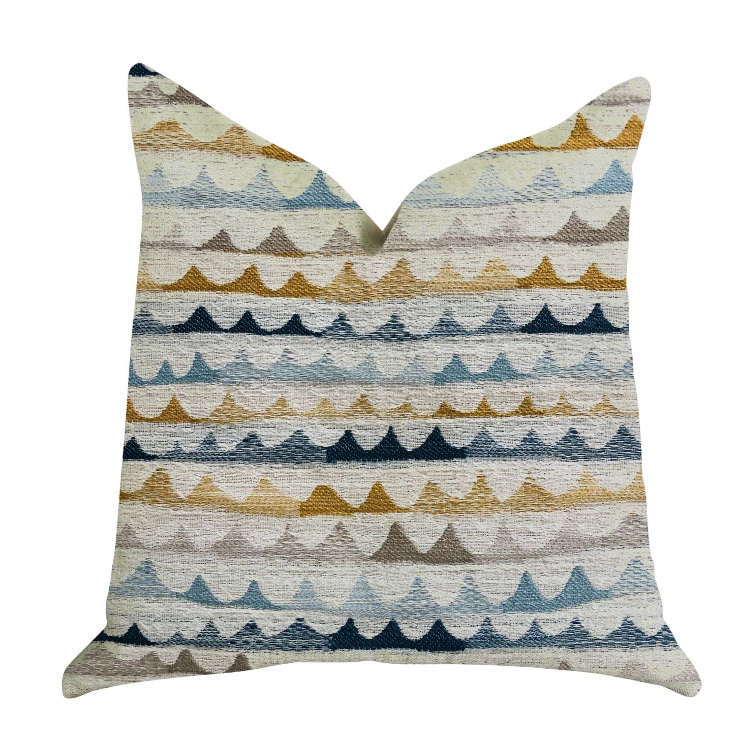 Plutus Caspian Rush Patterned Luxury Throw Pillow - Double Sided  20' X 26' Standard