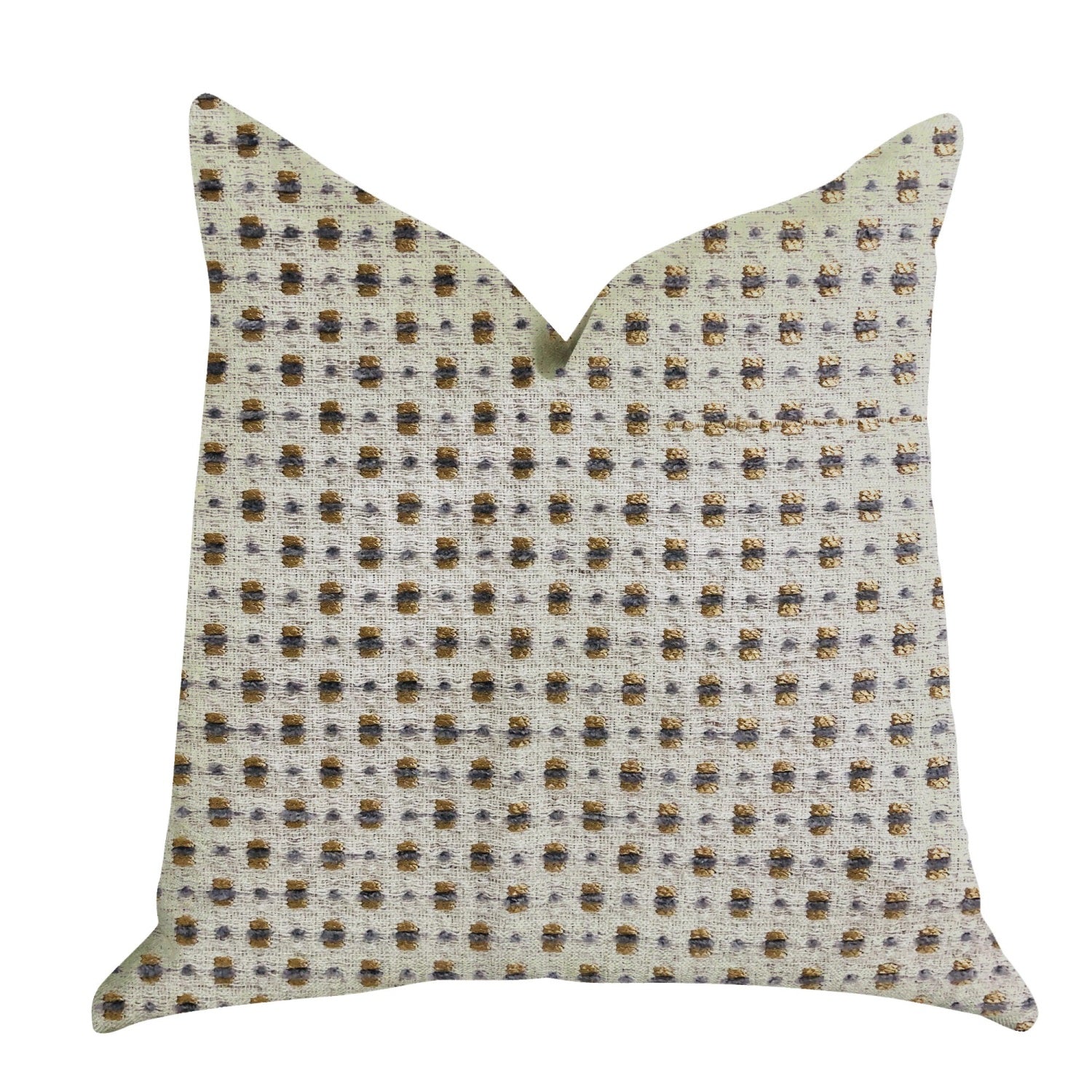 Plutus Haven Pointe Patterned Luxury Throw Pillow  - Double Sided  18' X 18'