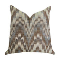 Plutus Mid Night Oblique Ridge Wave Luxury Throw Pillow - Double Sided  24' X 24'
