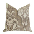 Plutus Tawny Isabella Damask Luxury Throw Pillow  - Double Sided  20' X 36' King