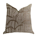 Plutus Metallic Bronze  Luxury Throw Pillow - Double Sided  22' X 22'