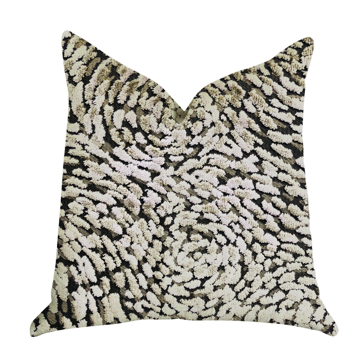 Plutus Mulberry Lasso Green Tones Luxury Throw Pillow - Double Sided  20' X 20'
