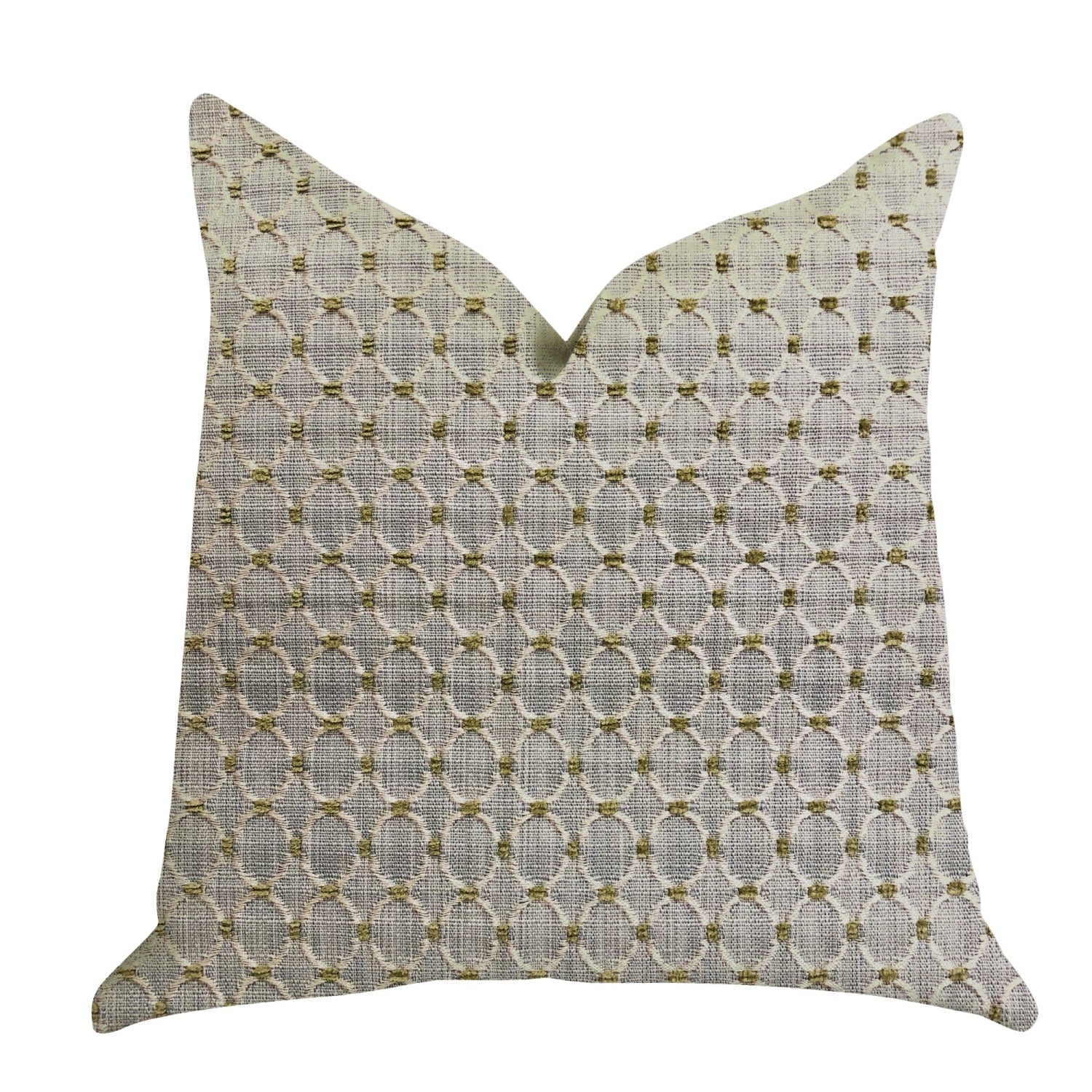 Plutus Circular Ringed Luxury Throw Pillow - Double Sided  20' X 20'