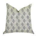 Plutus Enigma Twist Luxury Throw Pillow In Blue, Beige Colors - Double Sided  20' X 30' Queen