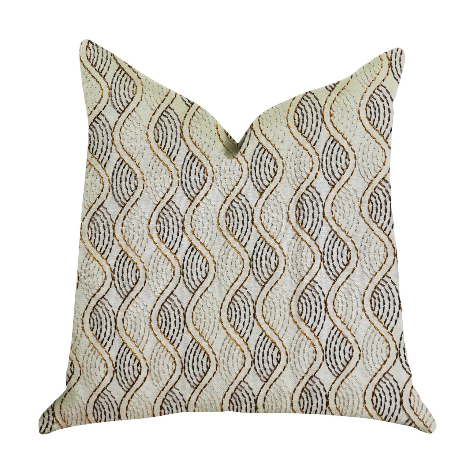 Plutus Enigma Twist Luxury Throw Pillow - Double Sided  20' X 30' Queen
