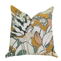 Plutus Camellia Floral Multi Color Luxury Throw Pillow - Double Sided  20' X 20'