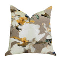Plutus Maya De Aqua Floral Multi Color Luxury Throw Pillow  - Double Sided  20' X 36' King