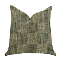 Plutus Foursquare Avenue In Green Tones Luxury Throw Pillow - Double Sided  20' X 20'