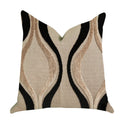 Plutus Misty Belvedere Luxury Throw Pillow In Brown And Black Tones   - Double Sided  20' X 26' Standard