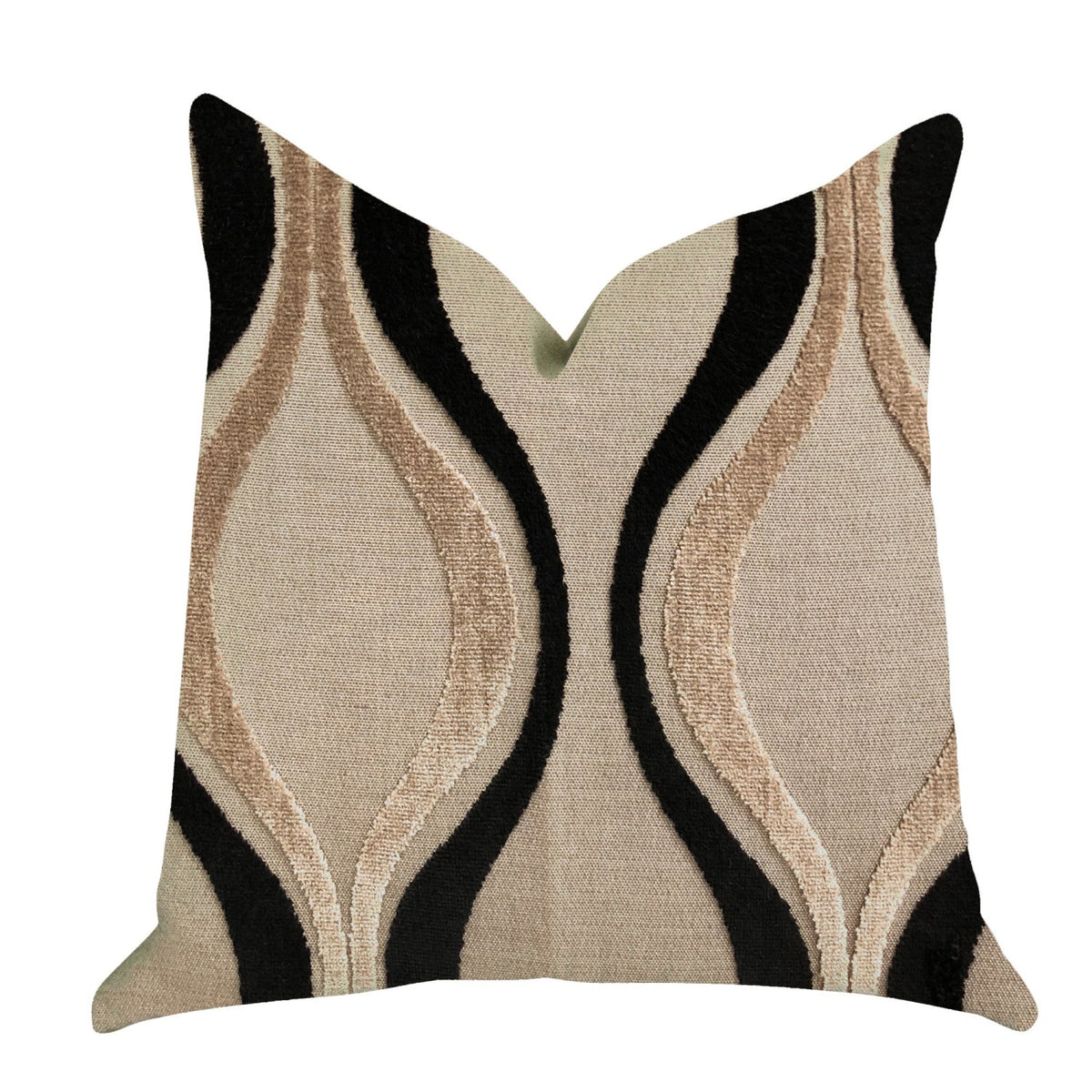 Plutus Misty Belvedere Luxury Throw Pillow In Brown And Black Tones   - Double Sided  20' X 36' King